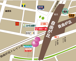 まつげエクステ専門店NEW BEAUTY自由が丘店マップ